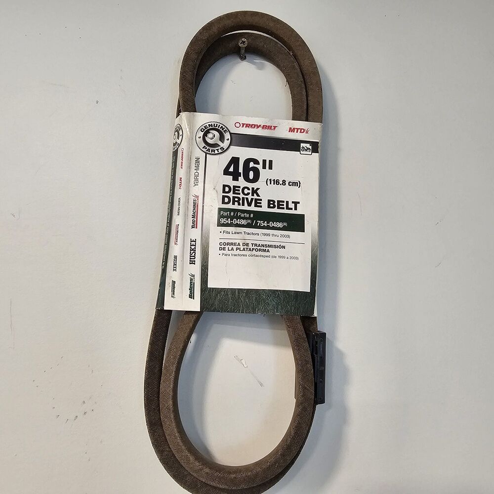 GENUINE MTD BELT 754-0486A 46" MOWER DECK DRIVE OEM 954-0486A NOS